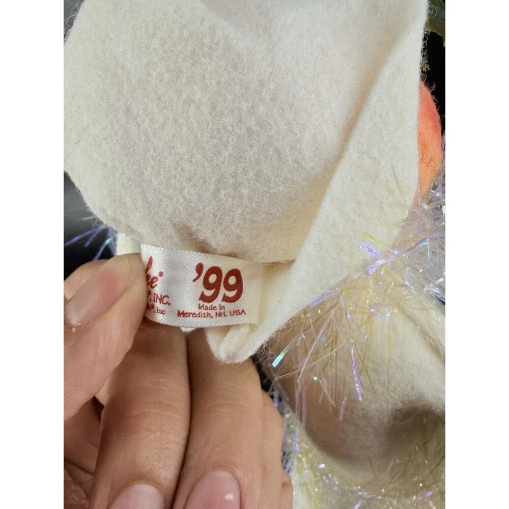 ANNALEE New Year 2000 Millennium Frosty Elf Winter White Tinsel Vintage